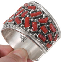 Red Coral Navajo Watch Bracelet 40209