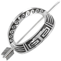 Native American Sterling Silver Hair Stick Barrette 40202