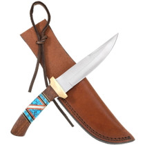 Navajo Turquoise Inlay Skinner Knife 40446