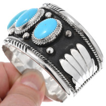 Sterling Silver Turquoise Navajo Bracelet 40548