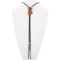 Ironwood Shell Bighorn Inlay Bolo Tie 40608