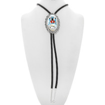 Native American Inlaid Kachina Bolo Tie 23775