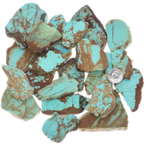 High Grade Number 8 Turquoise Slices 37258