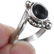 Black Onyx Sterling Silver Ladies Ring