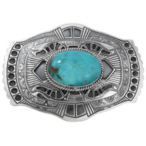 Native American Turquoise Belt Buckle 41195