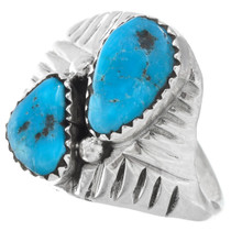 Sterling Silver Blue Turquoise Ring 41243