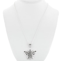 Silver Overlay Butterfly Design Pendant 41268