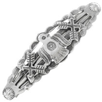 Native American Thunderbird Sterling Silver Hair Barrette 41312