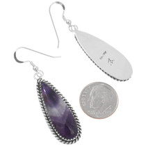 Navajo Amethyst Teardrop Earrings 41341
