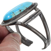 Sterling Silver Large Ithaca Peak Turquoise Bracelet 41427