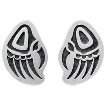 Sterling Silver Native American Bear Paw Earrings 41511