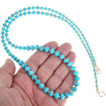 Turquoise Gold Navajo Necklace 41581