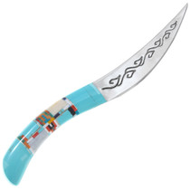 Small Micro Inlay Southwest Turquoise Knife 41746