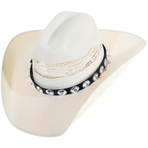 Turquoise Sterling Silver Concho Hatband 41750