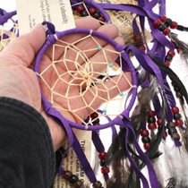 Navajo Hand Made Purple Dreamcatcher 41762