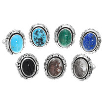 Sterling Silver Navajo Gemstone Ring 41784