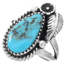 Navajo Sterling Silver Turquoise Ring 41839