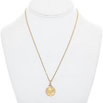 Gold Coin Pendant with 18K Gold Chain 42000
