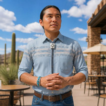 Southwest Real Turquoise Cuff Bracelet Mens 22441