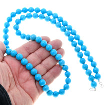 10mm Bead Turquoise Necklace 42075