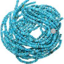 Thick Real Turquoise Heishi Arizona Bead Strand 37478