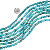Spiderweb Turquoise Rondelle Beads 37485