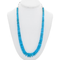 Navajo Graduated Blue Turquoise Necklace 42192