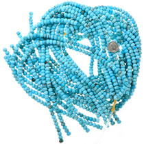 Real Turquoise Beads Round 7mm Rondelle Bead Strand 37494
