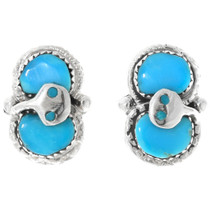 Effie Calavaza Snake Design Turquoise Earrings 37543