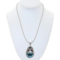 Turquoise Mother of Pearl Silver Pendant 42369