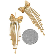 18K Yellow Gold Dangle Earrings 42445