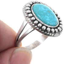 Navajo Sterling Silver Natural Turquoise Ring 42501