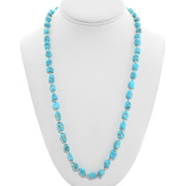 Natural Turquoise Beaded Necklace 42523