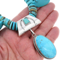 Native American Navajo Beaded Turquoise Necklace 42584