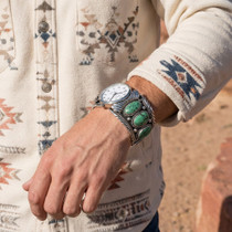 Southwest Navajo Turquoise Watch Cuff Mens 42585