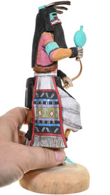Vintage Wood Carved Hopi Heoto Warrior Guard Kachina Doll by Clayton Kaniatobe 0692