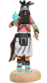Vintage Wood Carved Hopi Heoto Warrior Guard Kachina Doll by Clayton Kaniatobe 0692