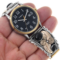 Native American Gold Sterling Silver Watch 42652