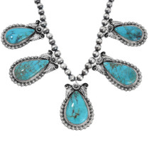 Sterling Silver Kings Manassa Turquoise Jewelry Set 42661