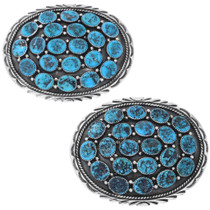 Native American Kingman Turquoise Nugget Belt Buckle 42753