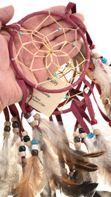 3 Inch Leather Navajo Dreamcatcher 42951