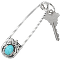 Sterling Silver Turquoise Key Ring 42981