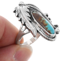 High Grade Turquoise Sterling Silver Navajo Ring 43031