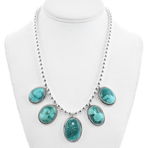 Navajo Five Stone Kingman Turquoise Necklace 43094