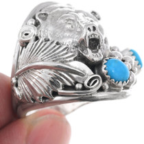 Sterling Silver Turquoise Bear Ring 43198