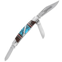 Navajo Bowie knife Turquoise Wood Handle Doris Yazzie - Yourgreatfinds