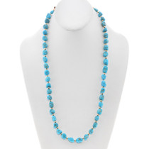 Natural Turquoise Gold Beaded Necklace 43274