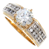 14K Gold Moissanite Diamond Ring 43319