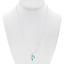 Petite Sterling Silver Turquoise Pendant 43462