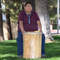 Large Native American Rawhide Drum 43526